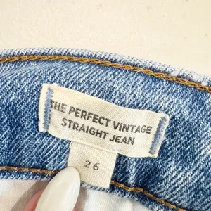 Madewell Perfect‎ Vintage Jeans Size 26 Blue Reinhart Wash Straight Grunge Indie thumbnail 7