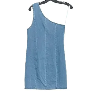 Le Lis Womens Dress Chambray One Shoulder Mini Side Zip Y2K Blue Size Medium GF thumbnail 9