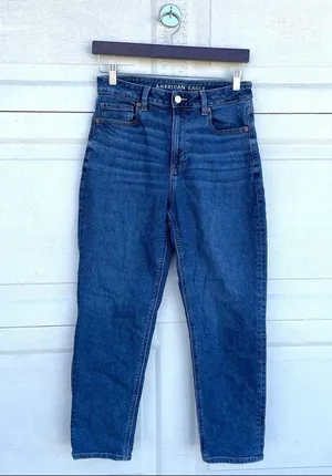 Jeans Mom Denim Stretch Blue 5 Pocket Size 8 American Eagle Women’s thumbnail 1