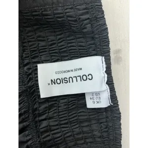 Collusion Black Contrast‎ Stitch Babydoll Mini Dress Square Neck US 2 F103749 thumbnail 7