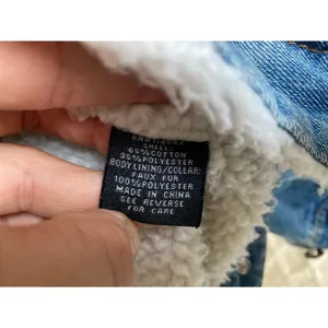 Joujou Sherpa Lined Denim Jacket Blue Jean Vintage Streetwear Winter Autumn Boho thumbnail 5