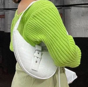 White Saddle Purse Handbag thumbnail 3