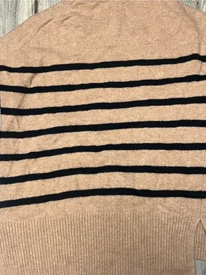 Boden Oversized High Neck Jumper 100% Merino Wool Striped Sweater Size US 4 thumbnail 5
