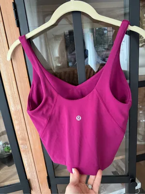 Lululemon Align Tank Top sports bra Magenta Purple berry cropped thumbnail 1