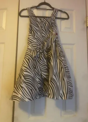 Rare Conditions zebra Print Dress With Red Bow thumbnail 2