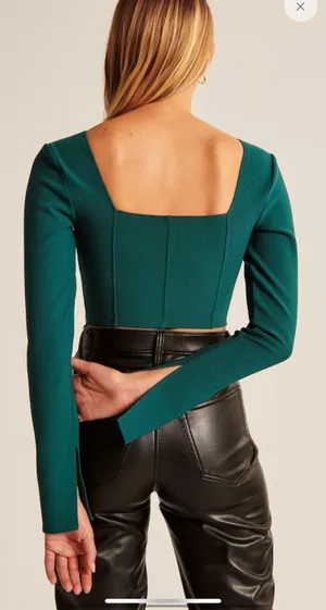 Abercrombie Long Sleeve Corset Top thumbnail 2