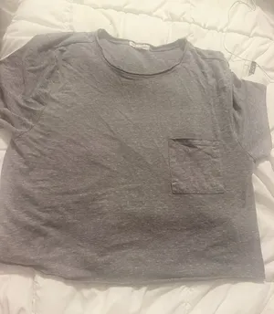 Threads 4 thought grey tshirt with pocket and slightly cropped thumbnail 1
