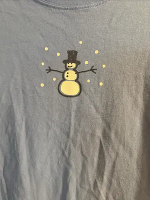 Life is good women’s crushes snowman long sleeve shirt size xsmall. thumbnail 2