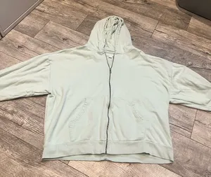 Aeropostale Women’s 2XL Light Green /‎ Blue Sweatshirt Hoodie w/ Pockets Zip Up thumbnail 1