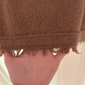 Free People‎ Oversized Brown Wool Linen Sweater Size Small thumbnail 5