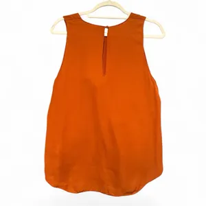 Theory Sleeveless Burnt Orange Sienna Tank Blouse Top M thumbnail 3