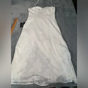 Lulus loveliest looks white floral midi dress medium NWT thumbnail 10