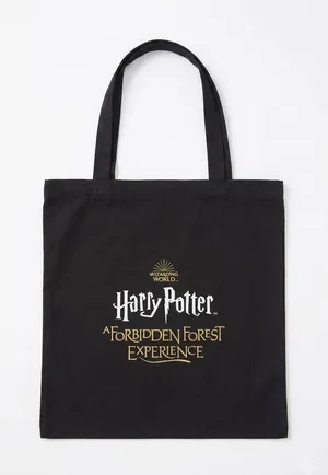 NWT Harry Potter Forbidden Forest Experience Tote Bag Wizarding World Black Canv thumbnail 1