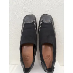 Circa Joan & David Black Square Toe Slip On Loafers Women's thumbnail 4