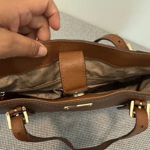 MICHAEL KORS Large Saffiano Leather Tote JET SET Tall TRAVEL ACORN BROWn thumbnail 12