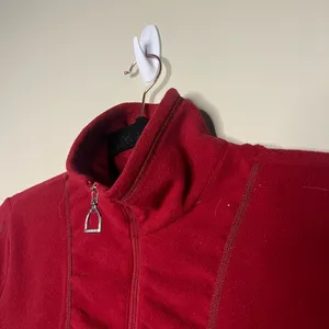 Ariat Red Ruched Sleeve Fleece Jacket thumbnail 4