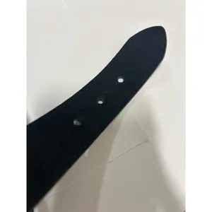 Coldwater Creek Black Suede‎ Leather Belt Triangle Buckle Large Modernist Womens thumbnail 10