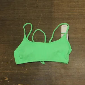 NWT Salt + Cove Juniors Rib Scrunch Scoop-Neck Bikini Top Mint Tea Green L thumbnail 5