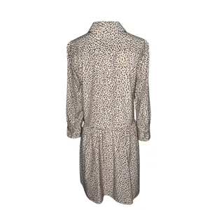 Tuckernuck Hayes Beige Brown Leopard Print Drop Waist Mini Shirt Dress thumbnail 3