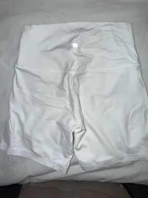 Lululemon Align White Biker Shorts  thumbnail 1
