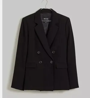 NWT Madewell Rosedale Blazer in Crepe Black Oversized SZ-6 thumbnail 2