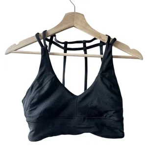 Lululemon Black Strappy Sports Bra Small Yoga Athleisure Activewear Workout Gym thumbnail 3