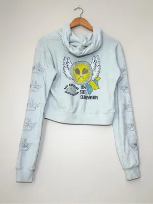 Boys Lie Cropped Terrycloth Sweatshirt M/L thumbnail 1