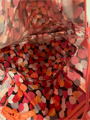 Vera Bradley Pixie Confetti Backpack ReActive Lightweight Pink Orange Double Zip thumbnail 7
