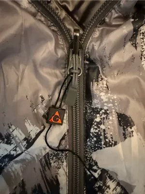 NEW Gerry Reversible Packable Down Vest Silver Abstract Geo to Solid Quilted Lg Gray thumbnail 4