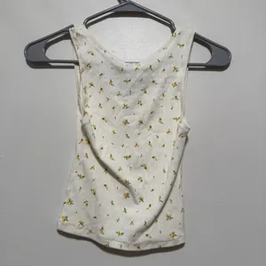 Skims NWT Cotton Crop Rib Tank in Marigold Rosebud Print Size Medium thumbnail 4