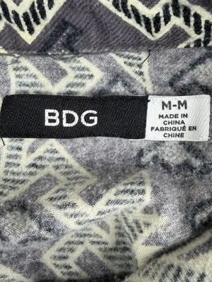 BDG Urban Outfitters Aztec Western Flannel Shirt Gray Cotton Women M thumbnail 5