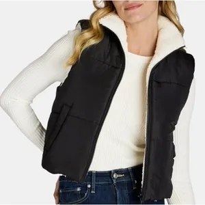 No Boundaries Womens Vest Size S Black Reversible Lightweight Zip Front Fleece thumbnail 6