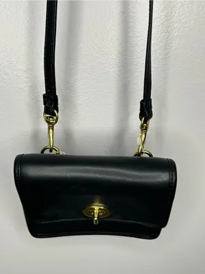 Coach Vintage Mini Black Turnlock Belt Bag NWT thumbnail 3