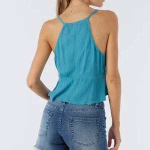 O’Neill Blue Moon Twist Front Boho Beachy Tank Top Large NWT thumbnail 4