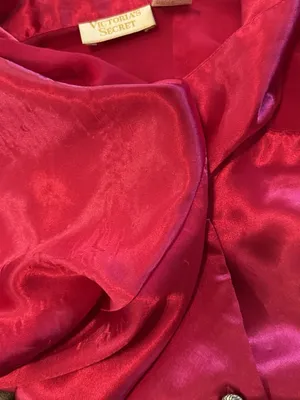 Victoria’s Secret Red VTG ‘80s Gold Label Satin PJ Sleep Shorts Top Set Sz Sm thumbnail 10