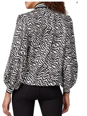 Hunter Bell Sydney Zebra Print Mock Neck Top thumbnail 3