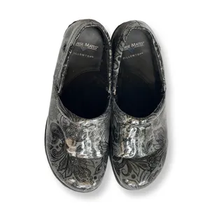 Nurse Mates Gray Paisley Pillow Top Cushion Clogs Sz 8W thumbnail 4