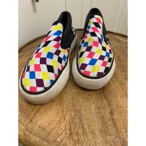 Mudd Women's Multicolor Checkered‎ Slip-On Sneakers Size 8 Casual thumbnail 2