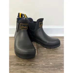 Joules Wellibob Black Rubber Ankle Rain Boots Womens Size 5 Waterproof Outdoor thumbnail 3