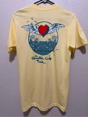 Jason Mraz The Gratitude Café Tour Concert Tee Yellow Organic Cotton Size Small thumbnail 2