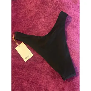 QUINCE Italian High Leg Bikini Bottom MINIMALIST Swimsuit Black Size Small S thumbnail 4