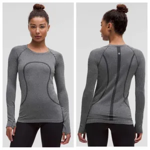 Lululemon Swiftly Tech Long Sleeve Shirt 2.0 Parallel Texture Black / White Size thumbnail 2
