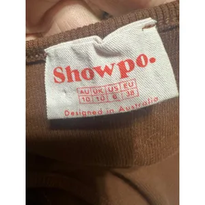 Showpo Brown Sleeveless‎ Ribbed Bodysuit Cutout Womens Size US 6 thumbnail 5