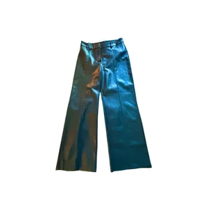 7 For All Mankind Faux Leather Pants Pine Green Straight Leg Womens Size Small thumbnail 2