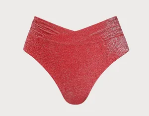 Berlook Red Lurex Kont Plus Size Bikini Set thumbnail 6