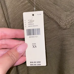 NWT $58 T.La Moss Classic V-Back Pullover Cut-Out Tee XS thumbnail 12