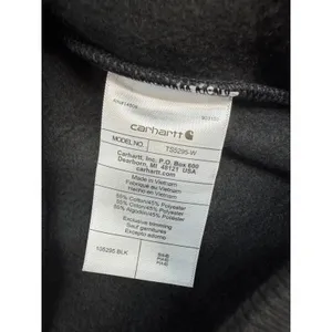 Carhartt Womens Tencel Quarter Zip Sweatshirt Black Relaxed Fit Small NEW thumbnail 7