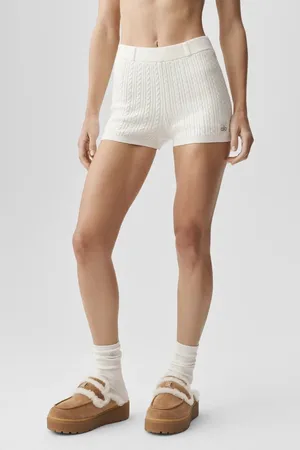 ALO Mini Cable High-Waist Sweater Short thumbnail 2
