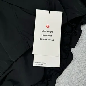 Lululemon Lightweight Bomber Jacket Cinch Hem Black Size XL NWT thumbnail 11