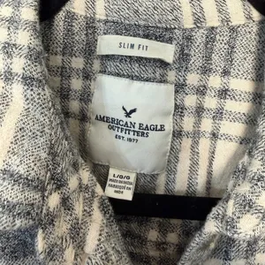 🤍 American Eagle Plaid Flannel Shirt – Slim Fit | Size L 100% Cotton thumbnail 7
